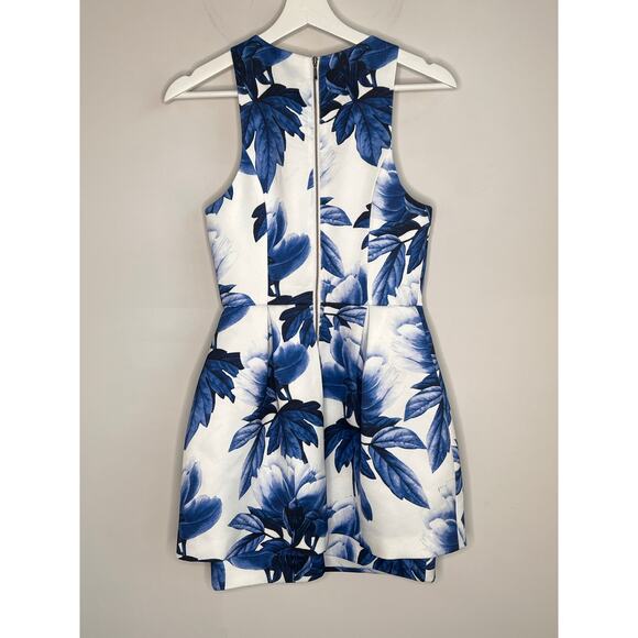 Keepsake Counter Attack Fit & Flare Mini Dress Wedgwood Floral Women's XXS NWT - Picture 10 of 11